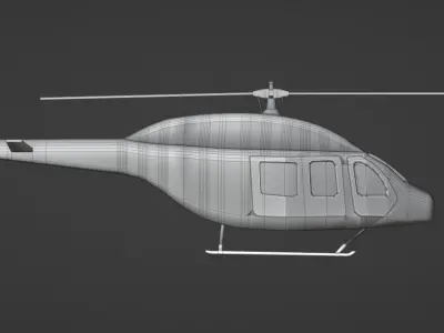 helicopter-chopper game ready helicopter Low-poly 3D model