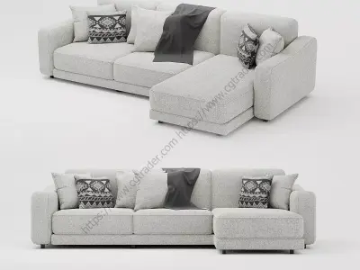 White Sofa Free 3D model buy