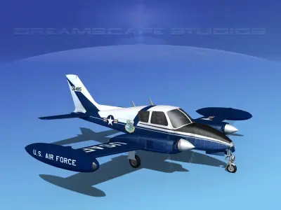 Cessna U-3B Blue Canoe V04 3D model