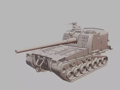 M53 M55 Self Propelled Artillery 3D Printable  3D print model