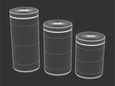  Metal Lidded Glass Canister Set Models 