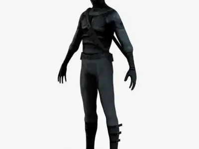 Ninja with Katana 3D model