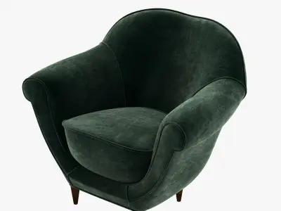 large Italian armchairs by the designer Domenico Parisi 3D model