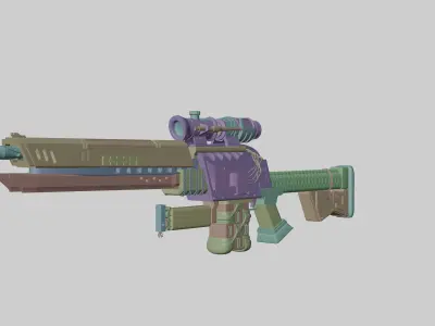 Toy Gun sci fi 001 Free 3D model