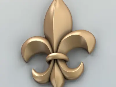 Carved decor vertical Free 3D model