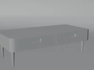Set Wooden Furniture 7 3D model