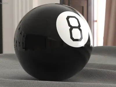 Magic 8 Ball Yes Answer 3D model