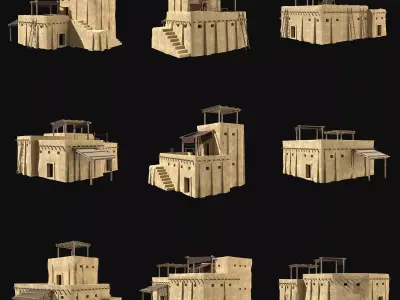 ARAB DESERT ANCIENT EGYPT TURKEY SUMER BABYLON HOUSE COLLECTION Low-poly 3D model
