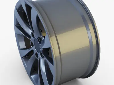 Style 227 wheel ferric gray Mid Poly Low-poly 3D model