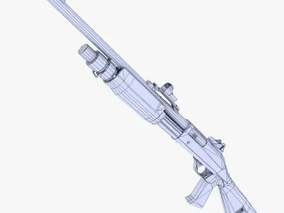 Remington 870 MCS Low-poly 3D model