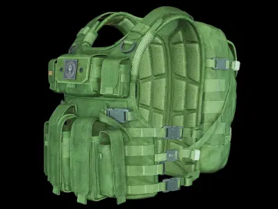 Marom Dolphin Amran Gen Plate Carrier - Kevlar Armor with Bag Low-poly 3D model