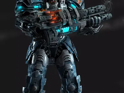 Scifi soldier 3D model