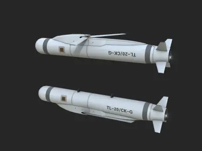 TL-20 TL20 glide bomb Low-poly 3D model