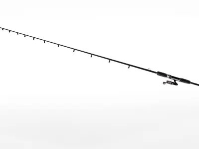 Animated Fishing Rods Low-poly 3D model