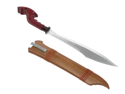 Pirah Sword Low-poly 3D model