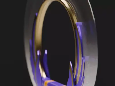 Stylized Magical Chakram Low-poly 3D model