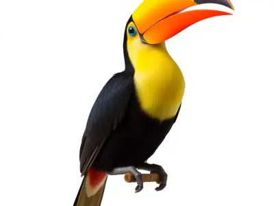 Colorful Toucan model pack Low-poly 3D model