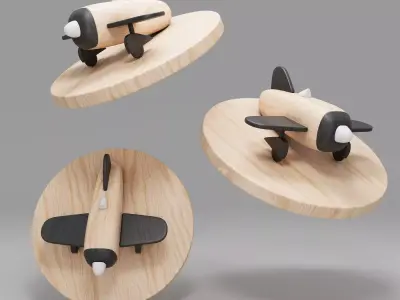 airplane toy 2 3D model