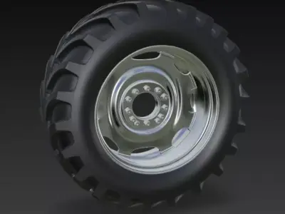 Truck Tyre 3d Model 3D model