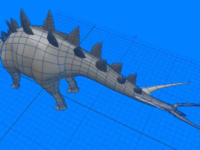 Tuojiangosaurus Dinosaur 3D model