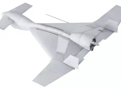 IAI Harop UAV loitering munition Drone Free 3D model