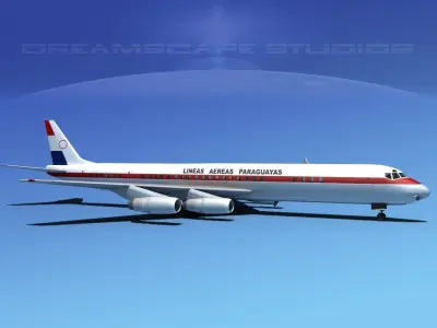 Douglas DC-8-63 Lineas Aereas Paraguayas 3D model