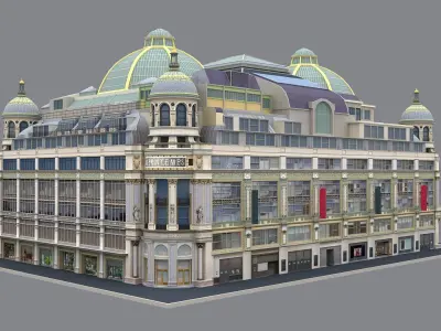 Grands Magasins Printemps Boulevard Haussmann Paris 02 3D model