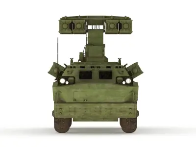 9K31 Strela-1 Low Poly Low-poly 3D model