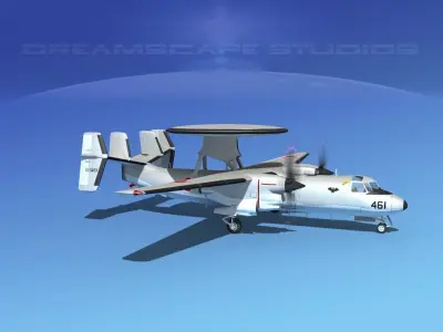 Grumman E-2C Hawkeye V19 3D model
