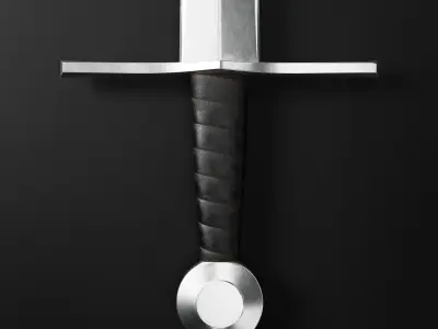 Medieval Sword 05 plus old texture and sheath 3D model