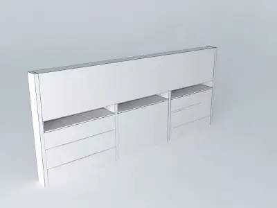 Kit415 Panel Inclined Shelves By Alex Marques Free 3D model