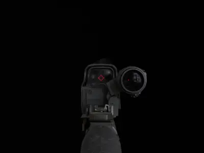 GameReady MP5 assault rifle Low-poly 3D model