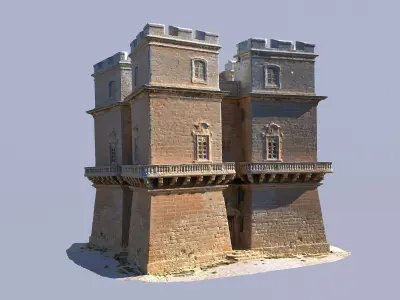 Fortress citadel Pack 5 Low-poly 3D model