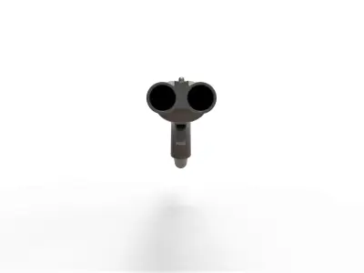 Double Barreled Remington Coach gun 3D model