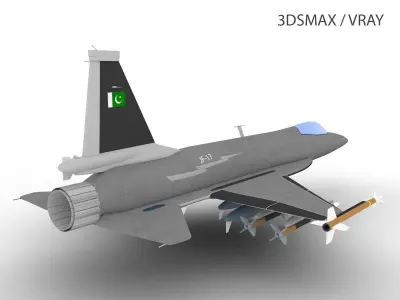 JF-17 XIAO LONG Low-poly 3D model