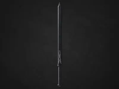 Dark blade Low-poly 3D model