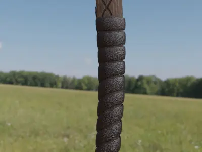 Axe PBR Low-Poly Game ready 3D model viking Low-poly 3D model