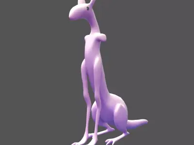 Sleek Monster v1 001 Low-poly 3D model