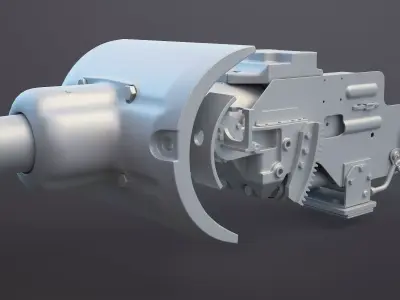 ZIS-S-53 Tank Gun 3D model