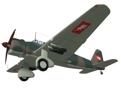 Ki30 Type 97 Light Bomber Ann 3D model