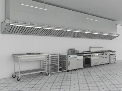 Commercial Kitchen 3D model
