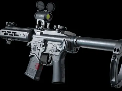 Springfield Armory Saint edge EVAC ar15 pistol Low-poly 3D model