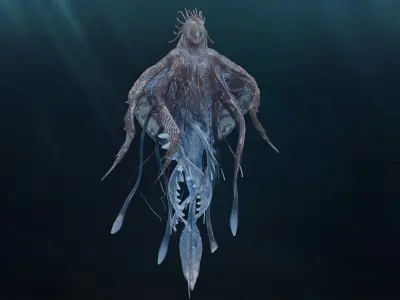 Jellyfish Empress Low-poly 3D model