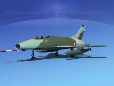 North American F-100D Super Sabre Denmark 3D model