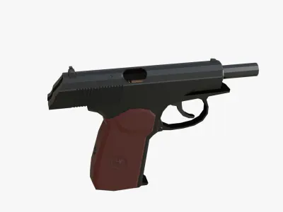 Makarov  Low-poly Low-poly 3D model