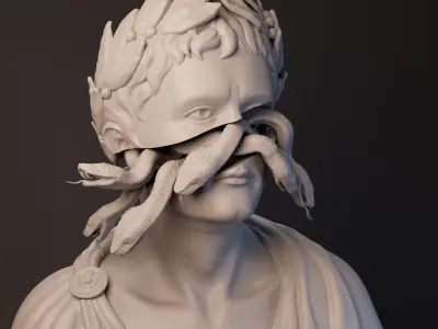 Caesar Augustus Printable Bust 3D print model