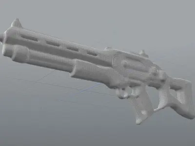 Sci-Fi Long Gun 3D model