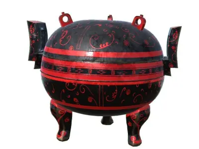 Tripod Food Container Low-poly 3D model