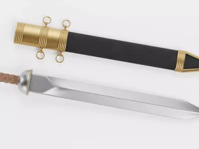 Gladius with Sheath - Roman Armor Equipment 3D model