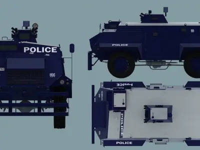 AT 105 SAXON HONK KONG POLICE 3D model